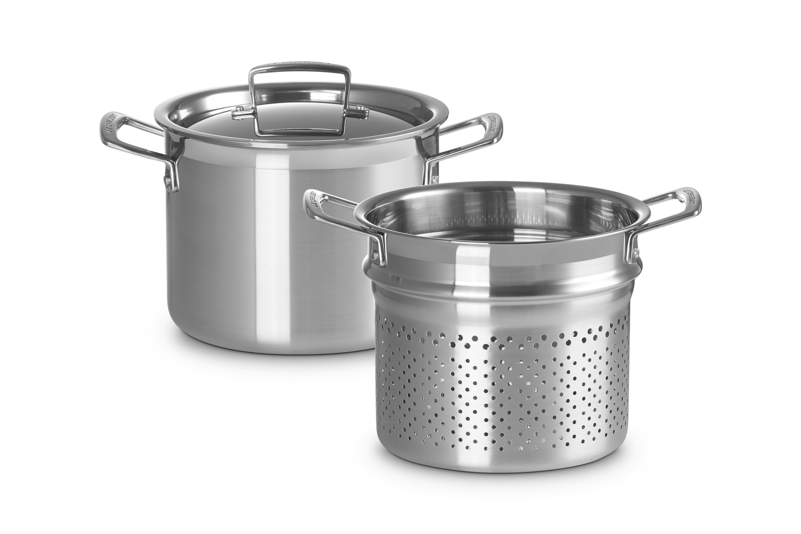 Casseruola alta Classic con coperchio e scolapasta in acciaio inox - 20 cm