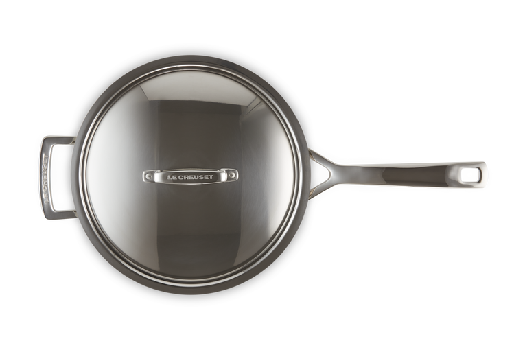 Padella dello chef con manico e maniglia in acciaio inox interno antiaderente -2