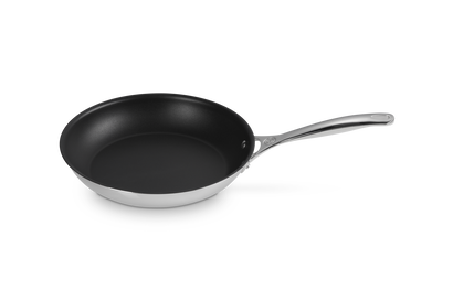 Padella bassa in acciaio inox, interno antiaderente - 26 cm