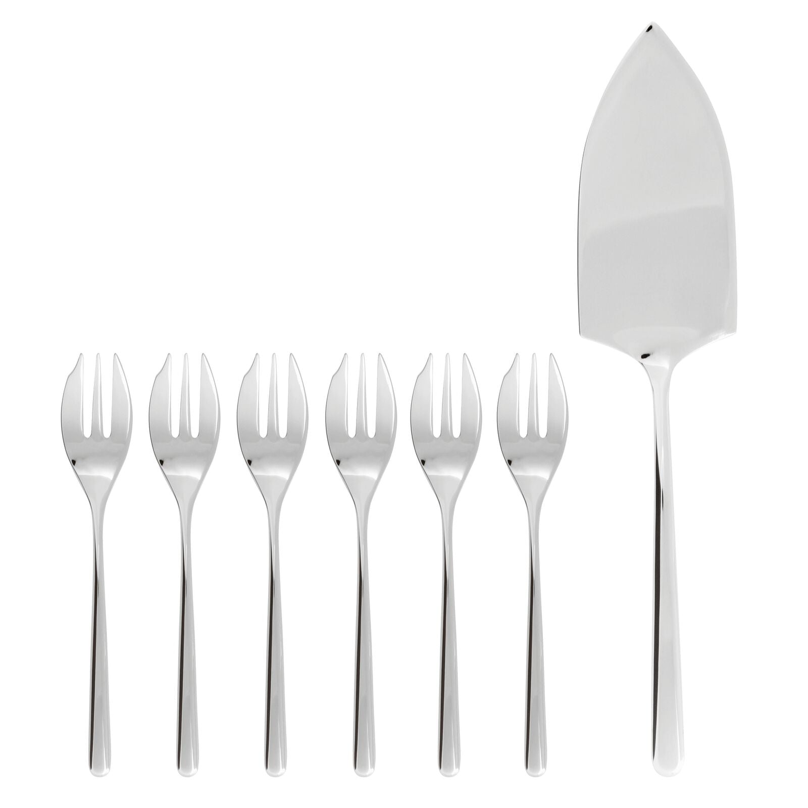 Linear Set 6 forchettine dolce e pala torta