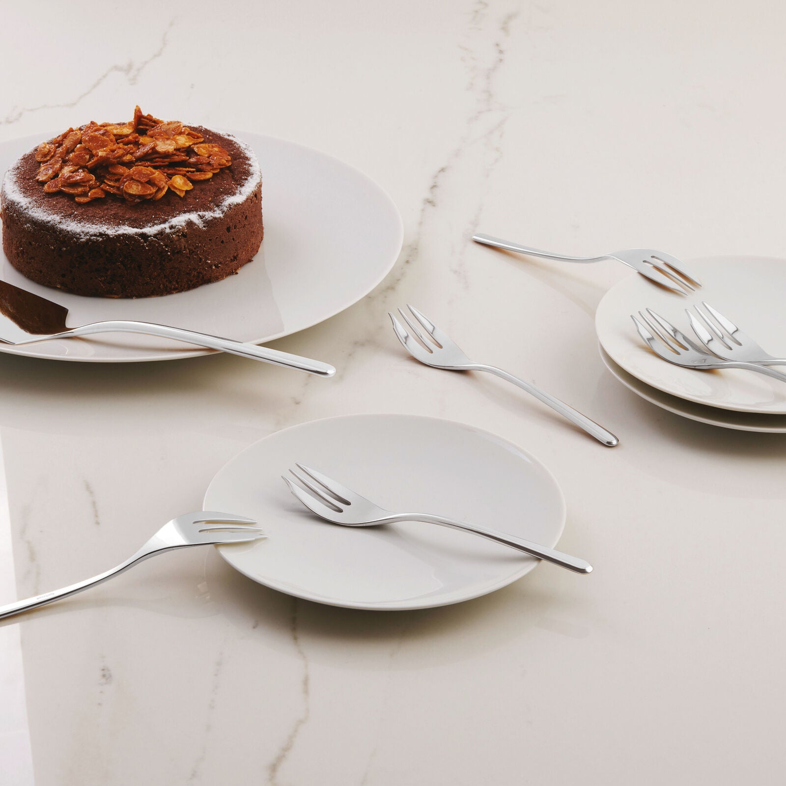 Linear Set 6 forchettine dolce e pala torta