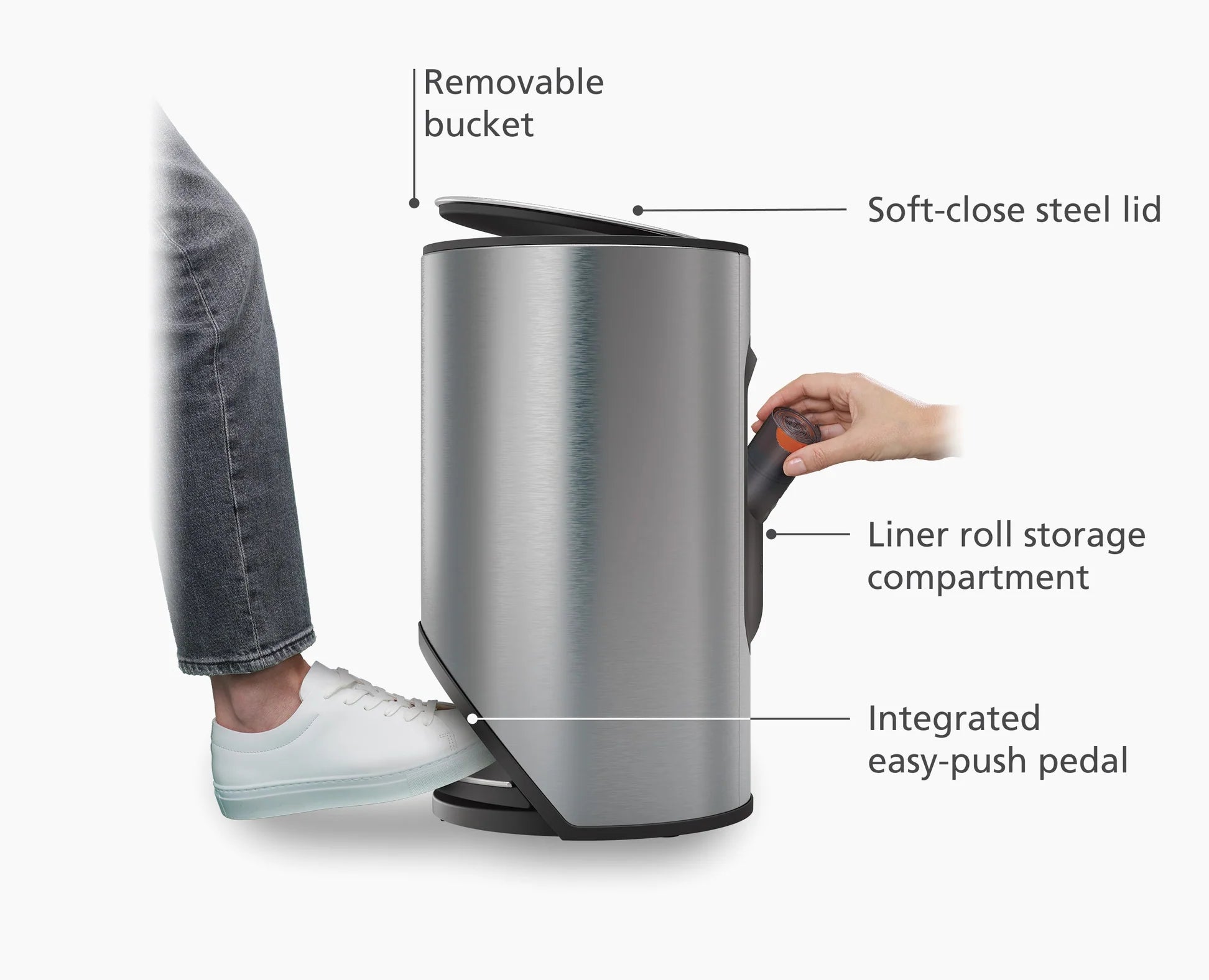 Arc 10L Bin - Stainless Steel