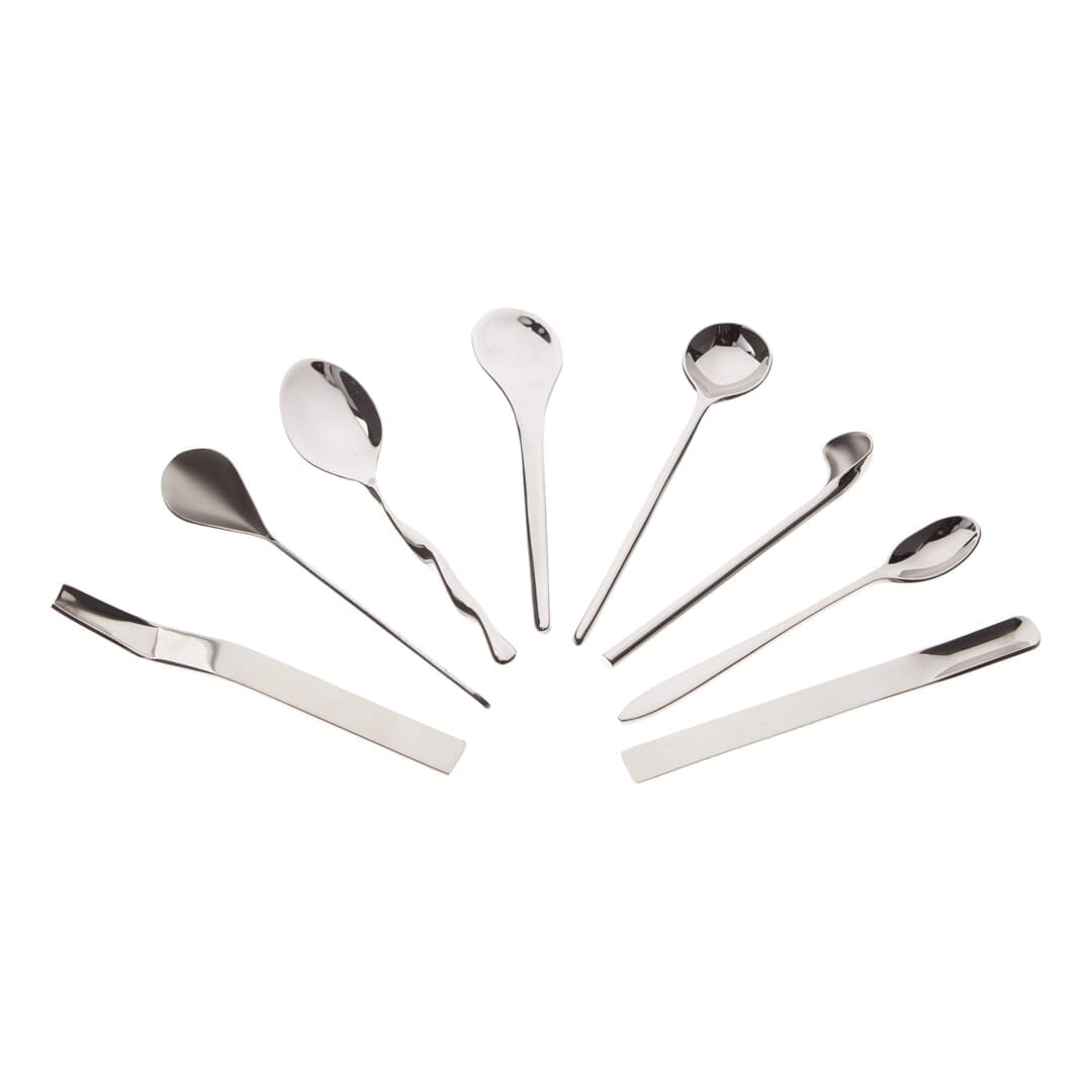 Alessi Mspoonset Set Da 8 Cucchiaini Da Caffè Di Design In Acciaio Inossidabile