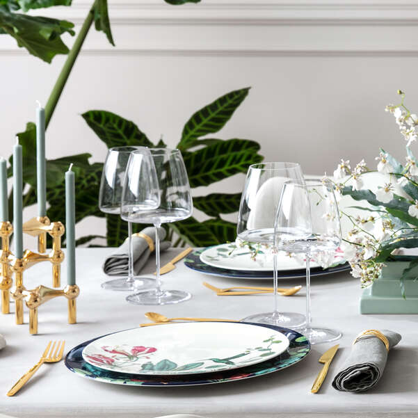 MetroChic Set 2 Bicchieri da vino rosso  trasparenti, 200 ml, cristallo