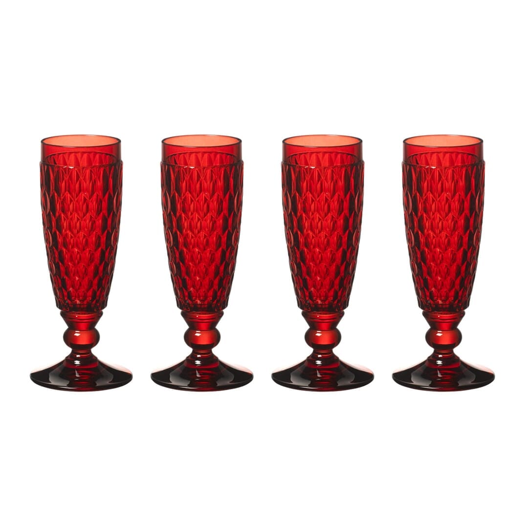 Villeroy & Boch Boston Set 4 Flute Da Spumante Red