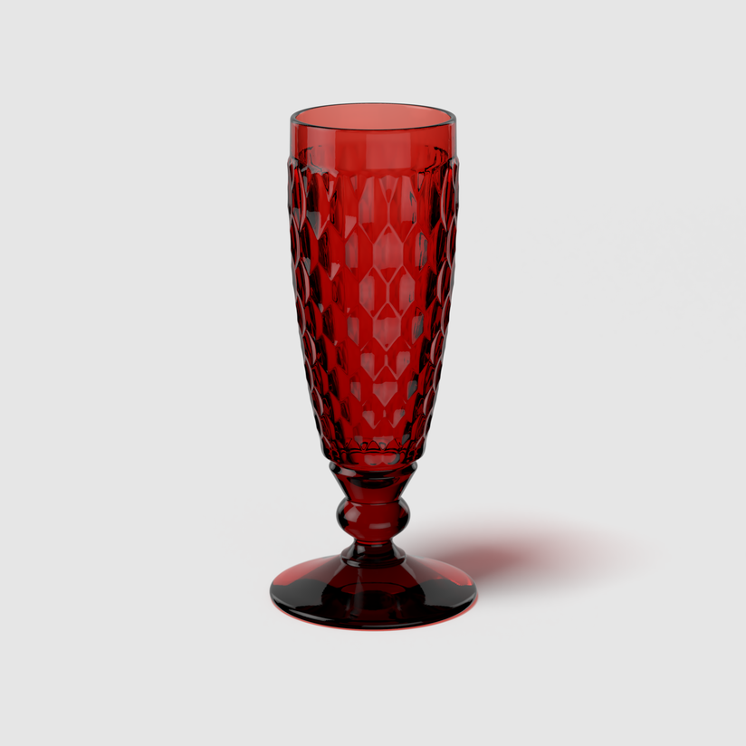 Boston -  set 4 bicchiere da champagne/ spumante di colore rosso