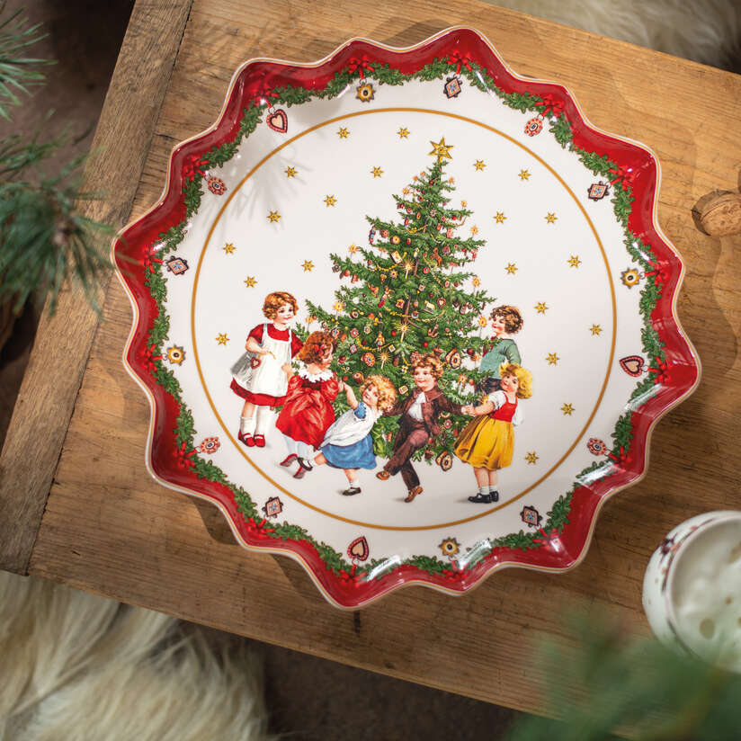 Toy's Fantasy Vassoio per pasticcini  multicolore, Premium Porcelain