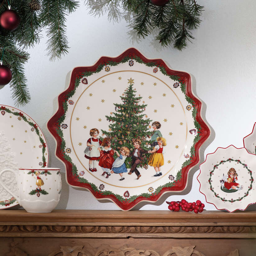 Toy's Fantasy Vassoio per pasticcini  multicolore, Premium Porcelain