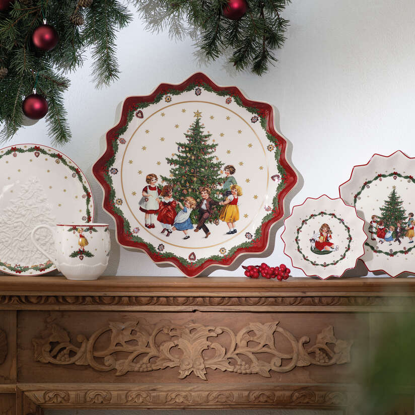 Toy's Fantasy Vassoio per pasticcini  multicolore, Premium Porcelain