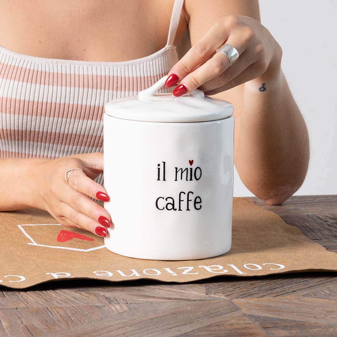 Barattolo in gres " Il mio caffè "