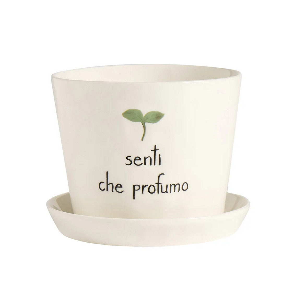 Simple Day Vaso Senti che profumo, con sottovaso