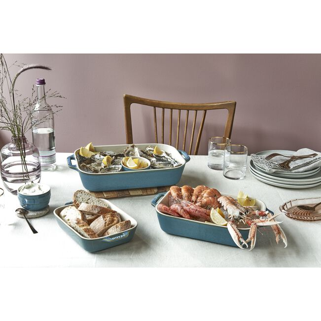 Set di pirofile rettangolare - 3-pz., turchese antico