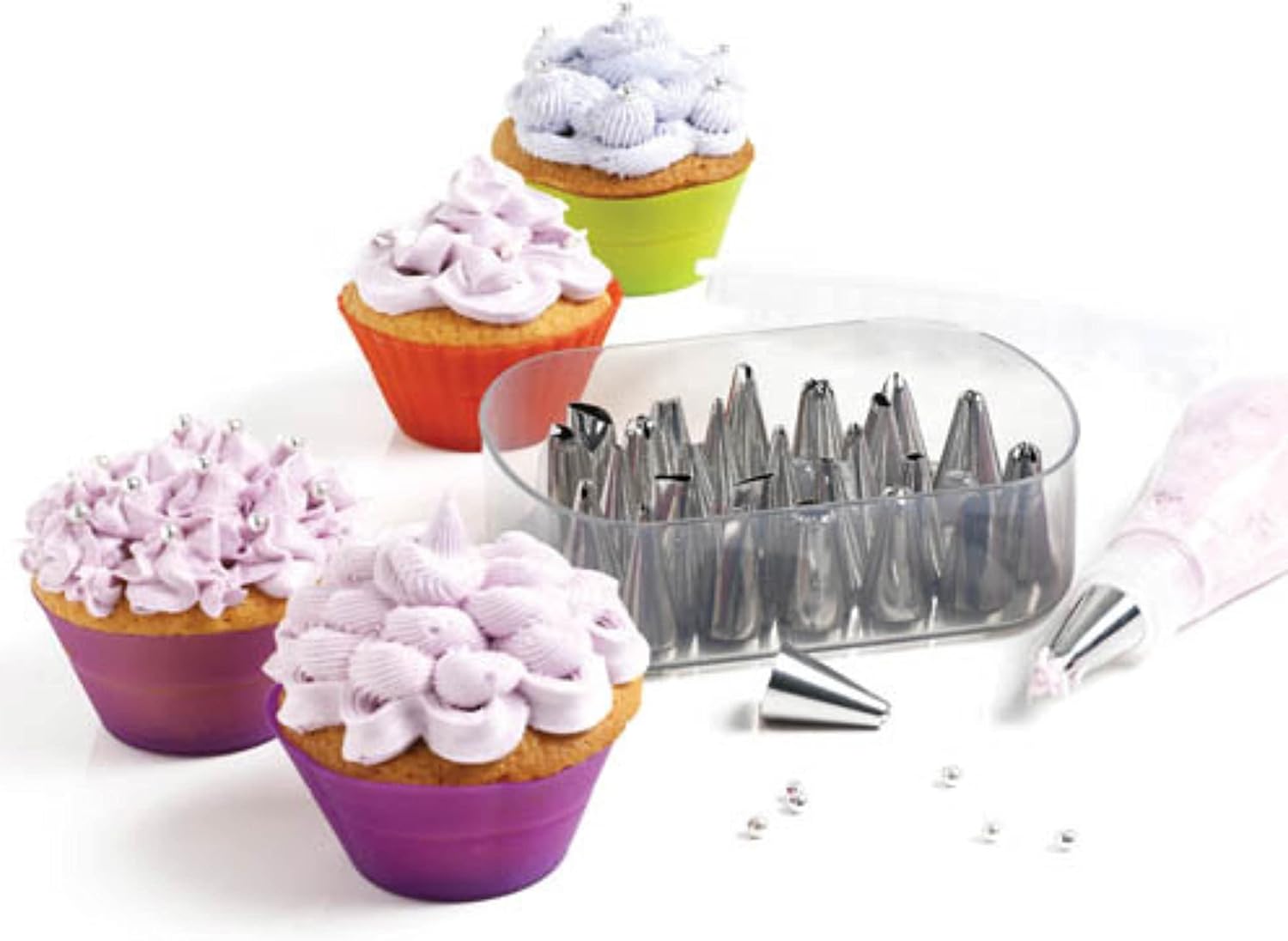 Bocchette per sac à Poche, in Acciaio Inox, 26 pz