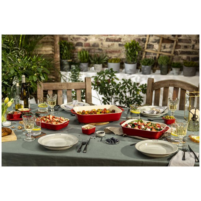 Staub Ceramique Set di pirofile rettangolare - 3-pz., ciliegia
