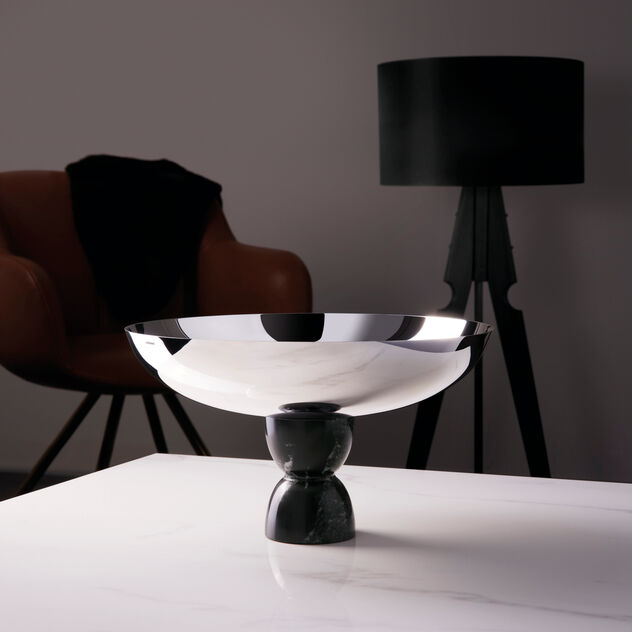 MADAME Coppa con piede - Acciaio inox, Resina