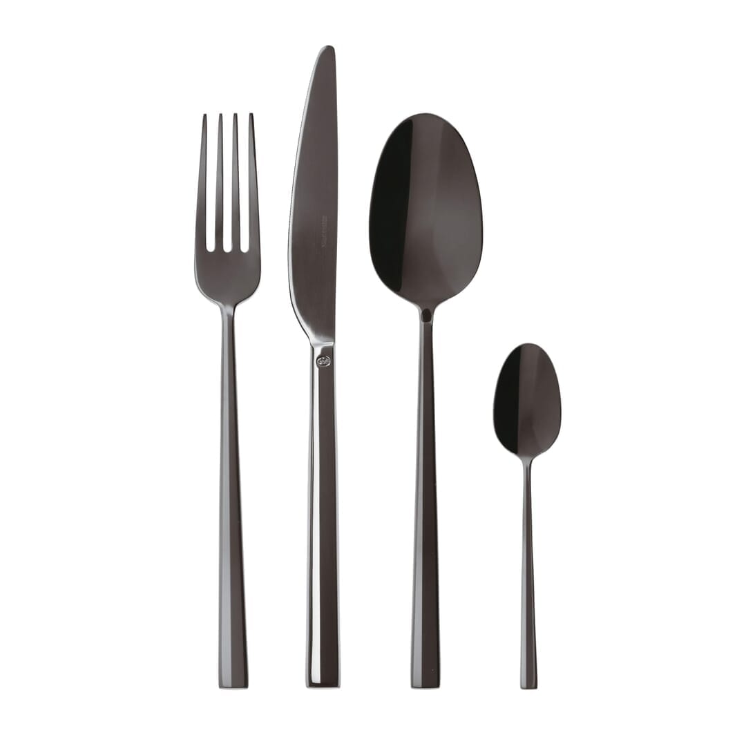 Sambonet Rock Cutlery Set 24 Pezzi Neri