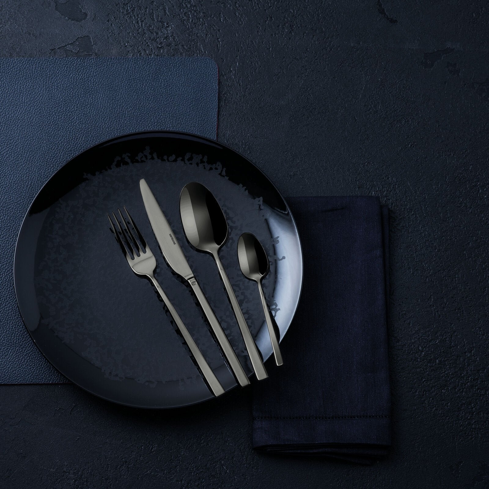 Sambonet Rock Cutlery Set 24 Pezzi Neri