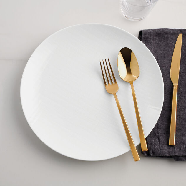 ROCK Servizio tavola 24 PZ Monoblocco - Accaio Inox mirror PVD Gold