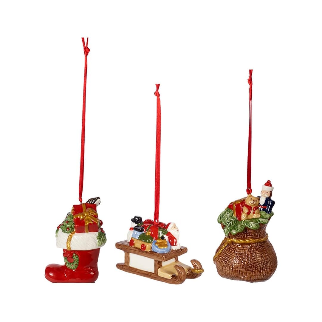 Villeroy & Boch Nostalgic Ornaments Set Di Addobbi In Porcellana Dura