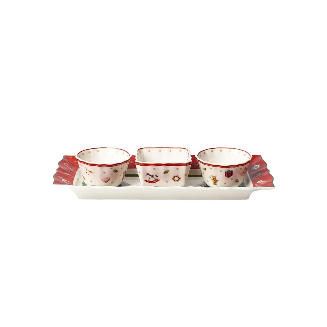 Villeroy & Boch Toy'S Delight Ciotolina Portasalse 4 Pezzi Rosso Bianco Dec