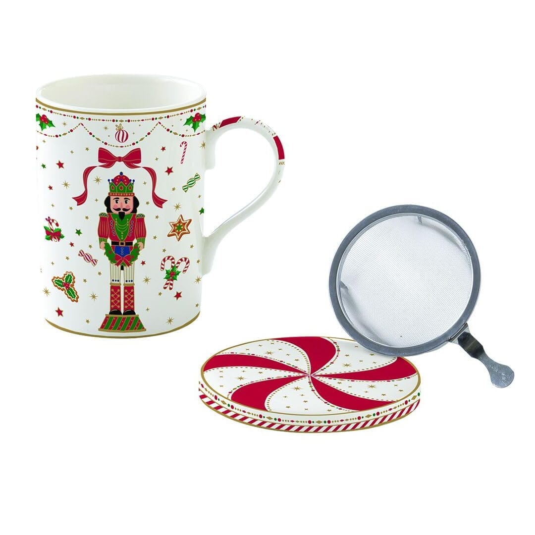 Easy Life Tazza Mug Di Natale Con Infusore E Schiaccianoci Vintage Nutcracker Tw