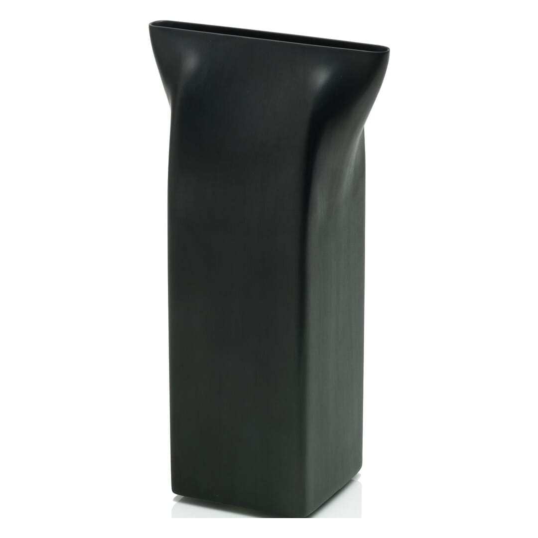 Alessi Ash01 B Pinch Vase Vaso Per Fiori In Acciaio Inossidabile Nero