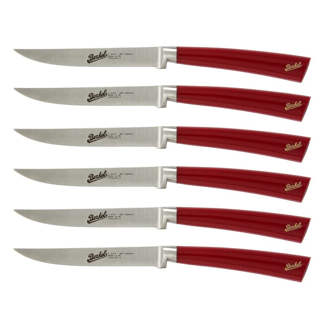 Berkel Elegance Red Set Coltelli Da Steak 6 Pcs