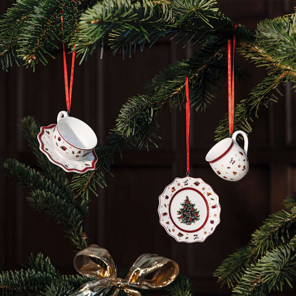 Toy's Delight Addobbi natalizi  bianco, 0 x 0 mm, Premium Porcelain - set 3 pz