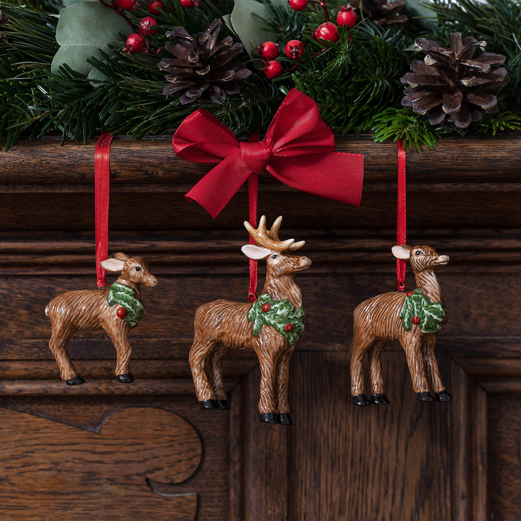 Nostalgic Ornaments Ornamenti famiglia cervi, set 3pz. 60 x 60 x 70 mm