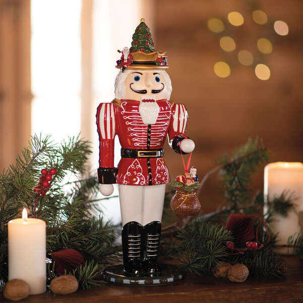 Christmas Toy's Statuetta Natale  multicolore, 13,8 x 12,2 x 36,7 cm, porcellan