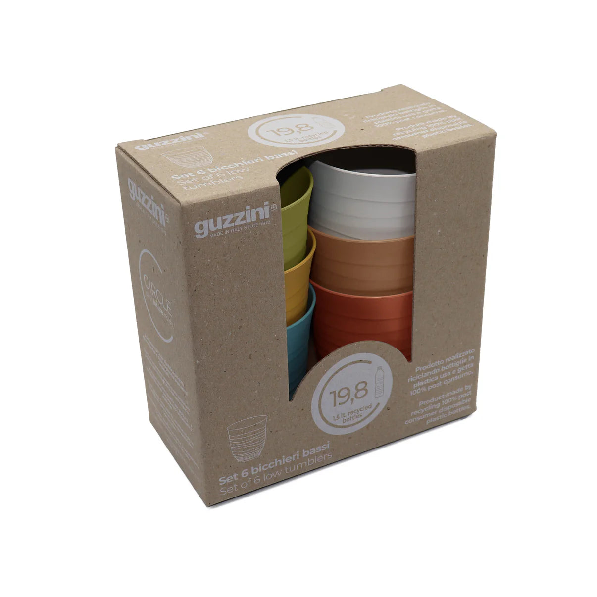 SET 6 BICCHIERI BASSI TUMBLER "TIERRA"