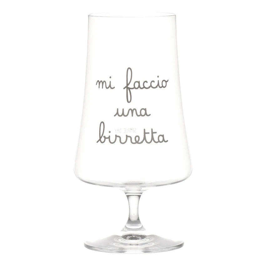 Set 2 Bicchieri birra " Mi faccio una birretta " - 55cl