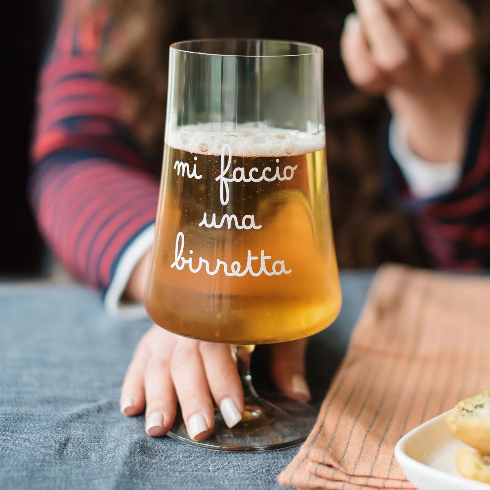 Set 2 Bicchieri birra " Mi faccio una birretta " - 55cl