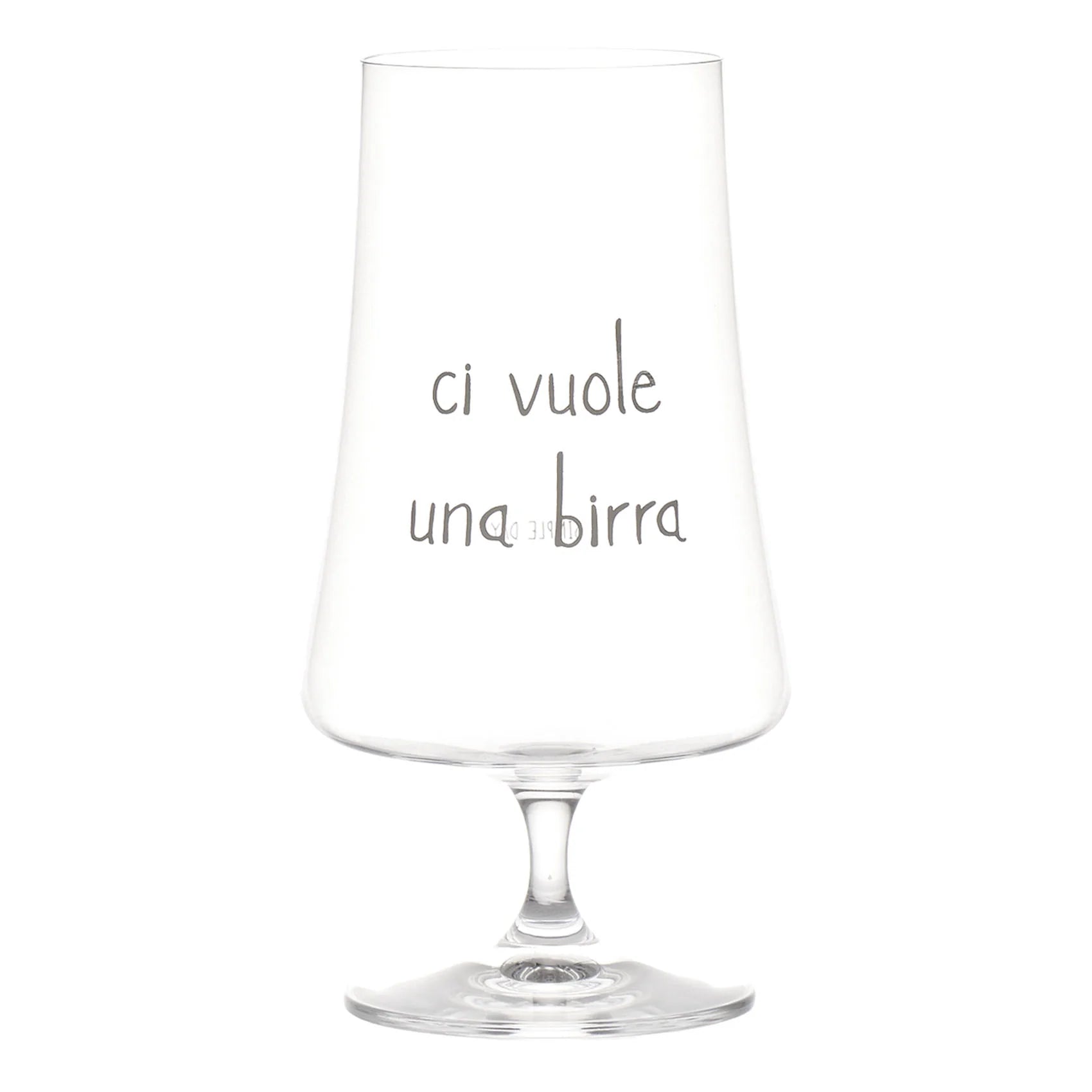 Set 2 Calici in vetro " Ci vuole una birra "