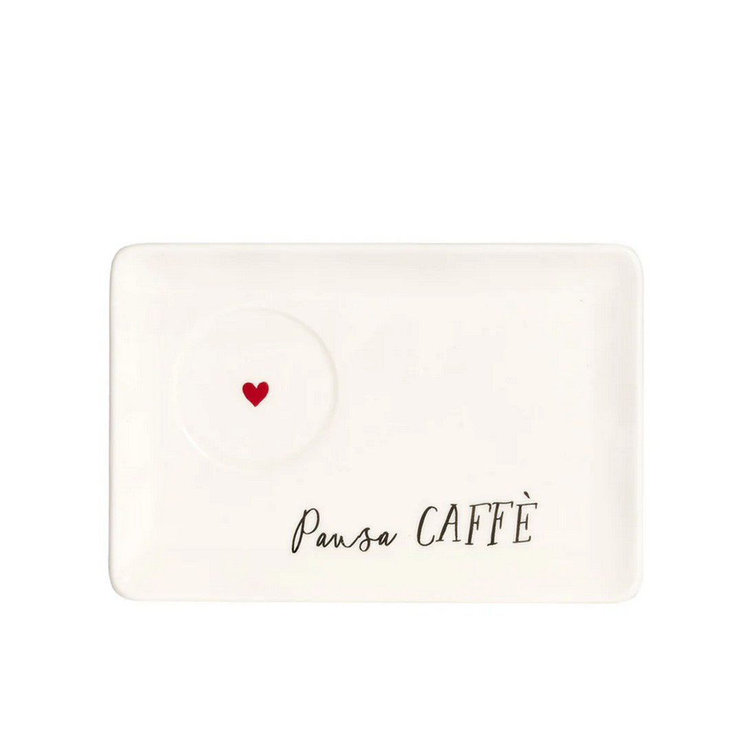 Simple Day Set 2 Piattini per Tazze Espresso Pausa Caffè