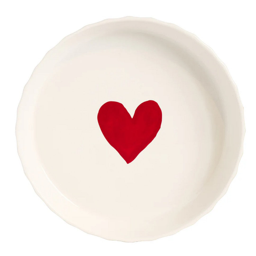 Simple Day Tortiera in gres Cuore acquerello