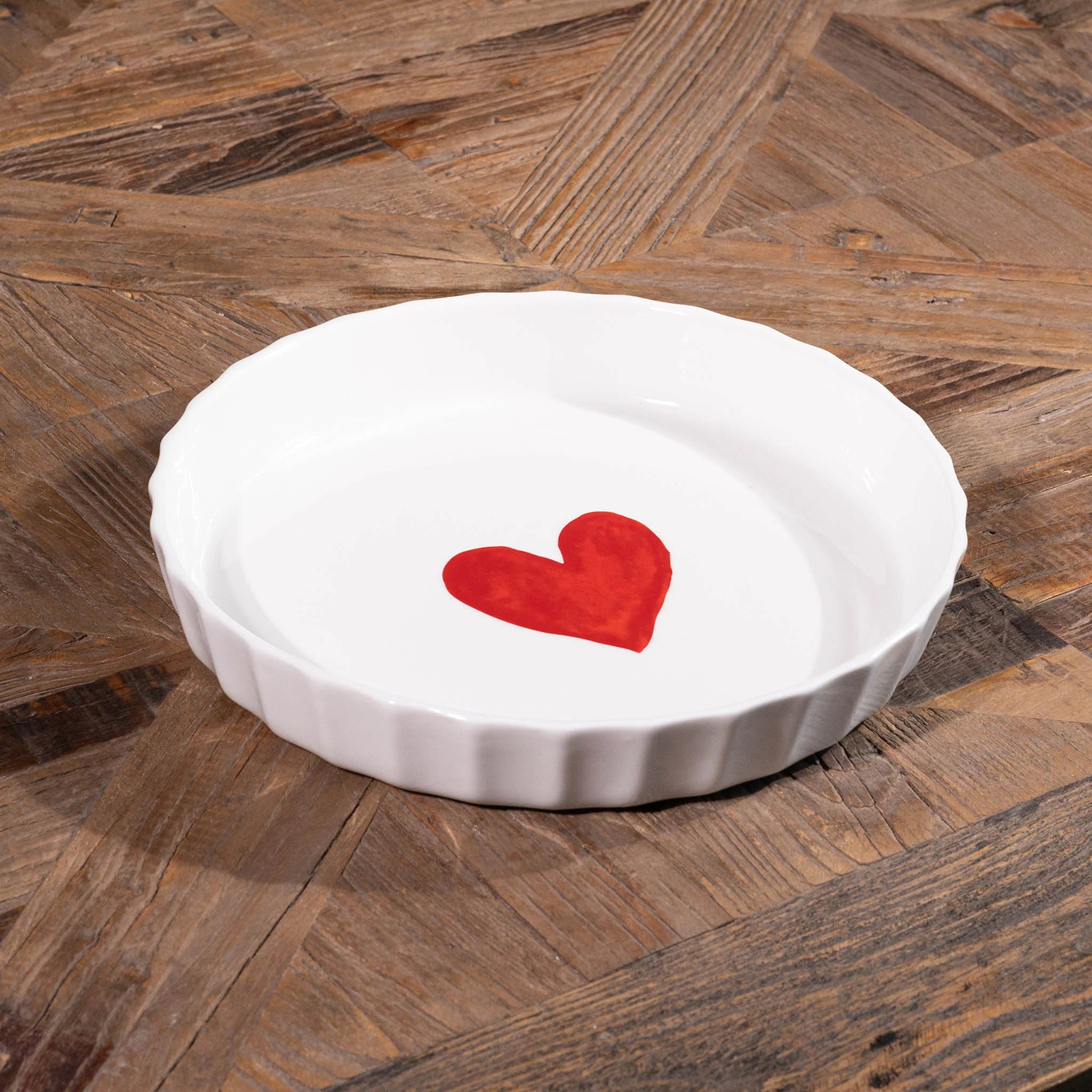 Simple Day Tortiera in gres Cuore acquerello