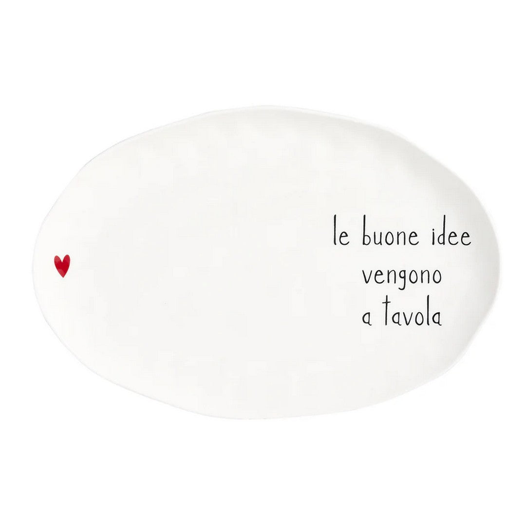Simple Day Piatto ovale Le buone idee vengono a tavola