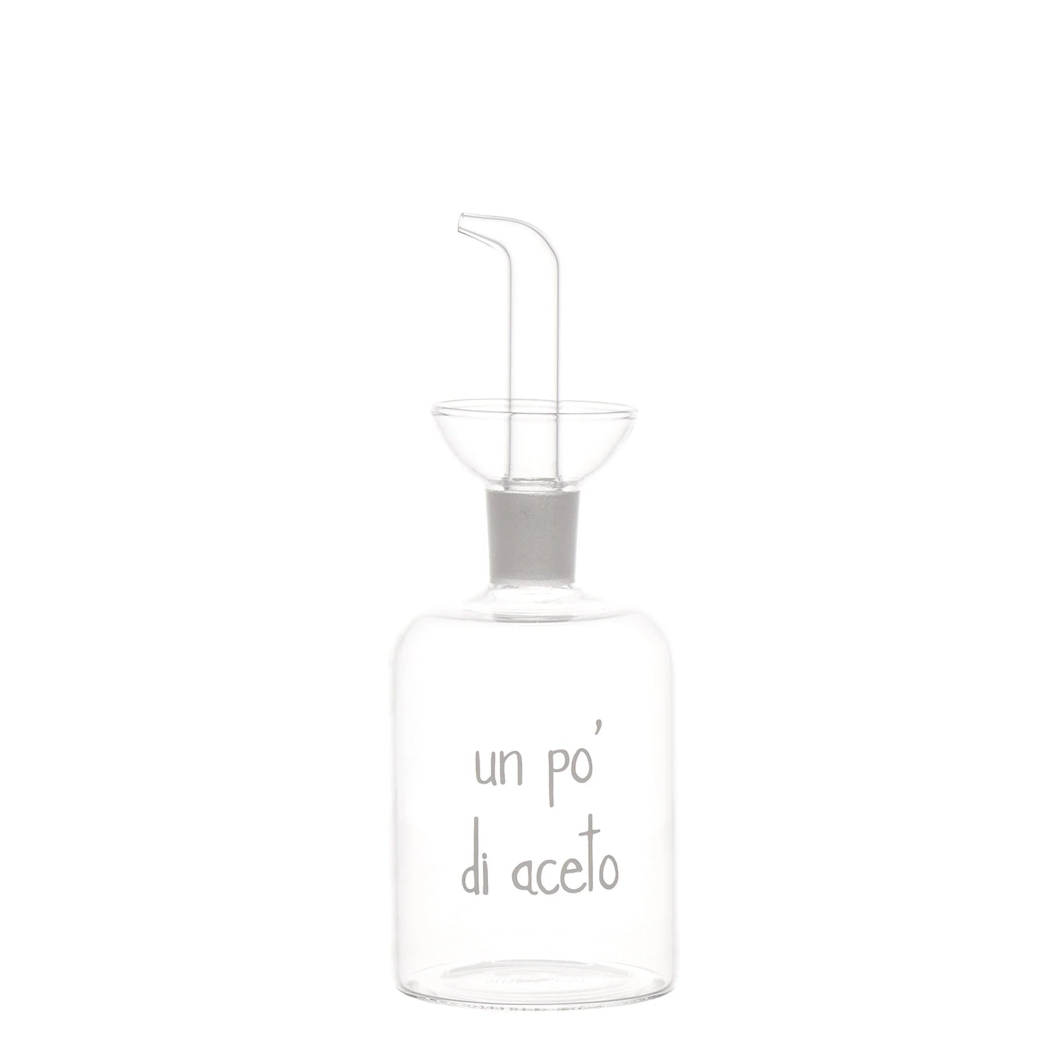 Set 2 Bottiglie in Vetro " Olio in tavola - Un pò di aceto " - 250 ml