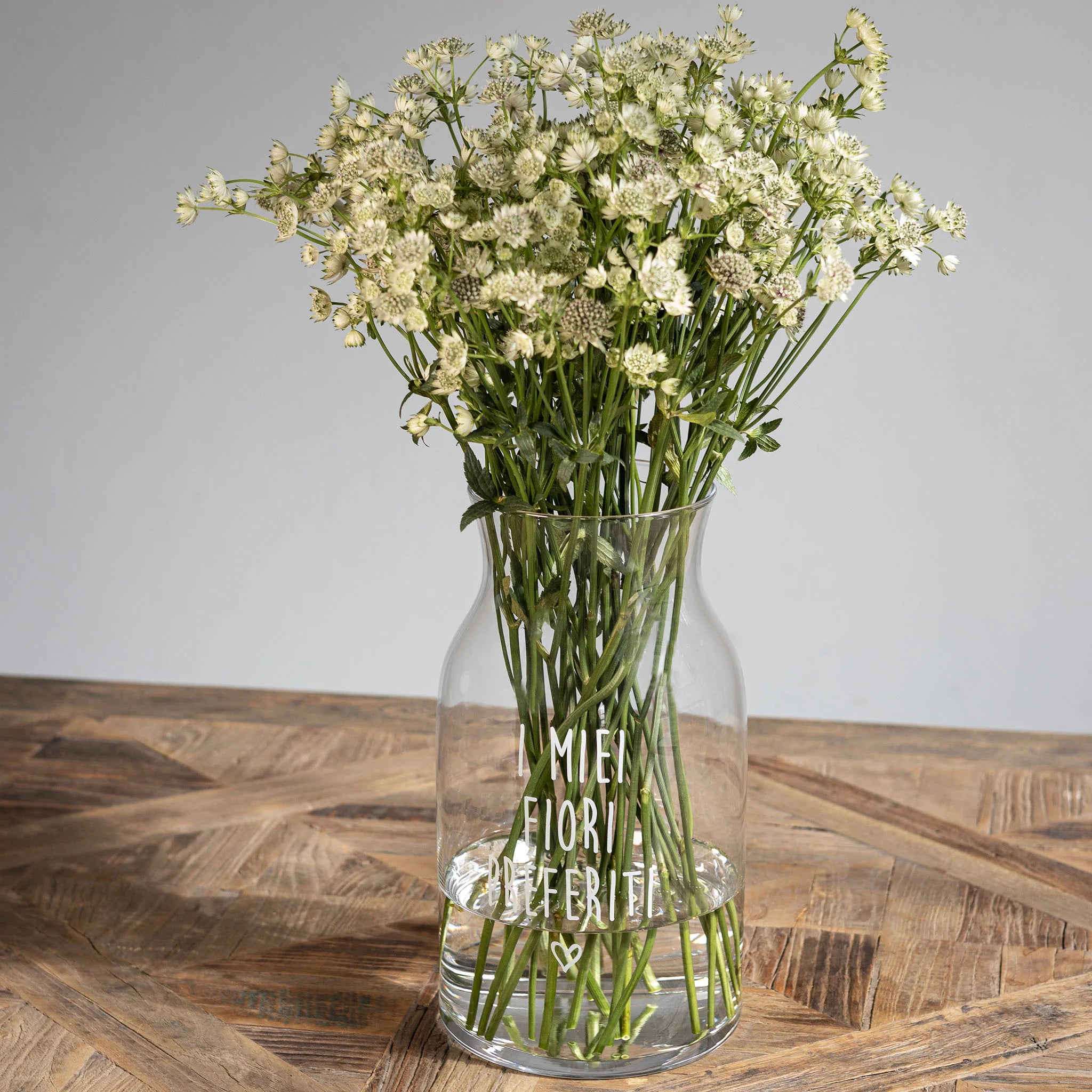 Vaso Portafiori in Vetro " I Miei Fiori Preferiti "