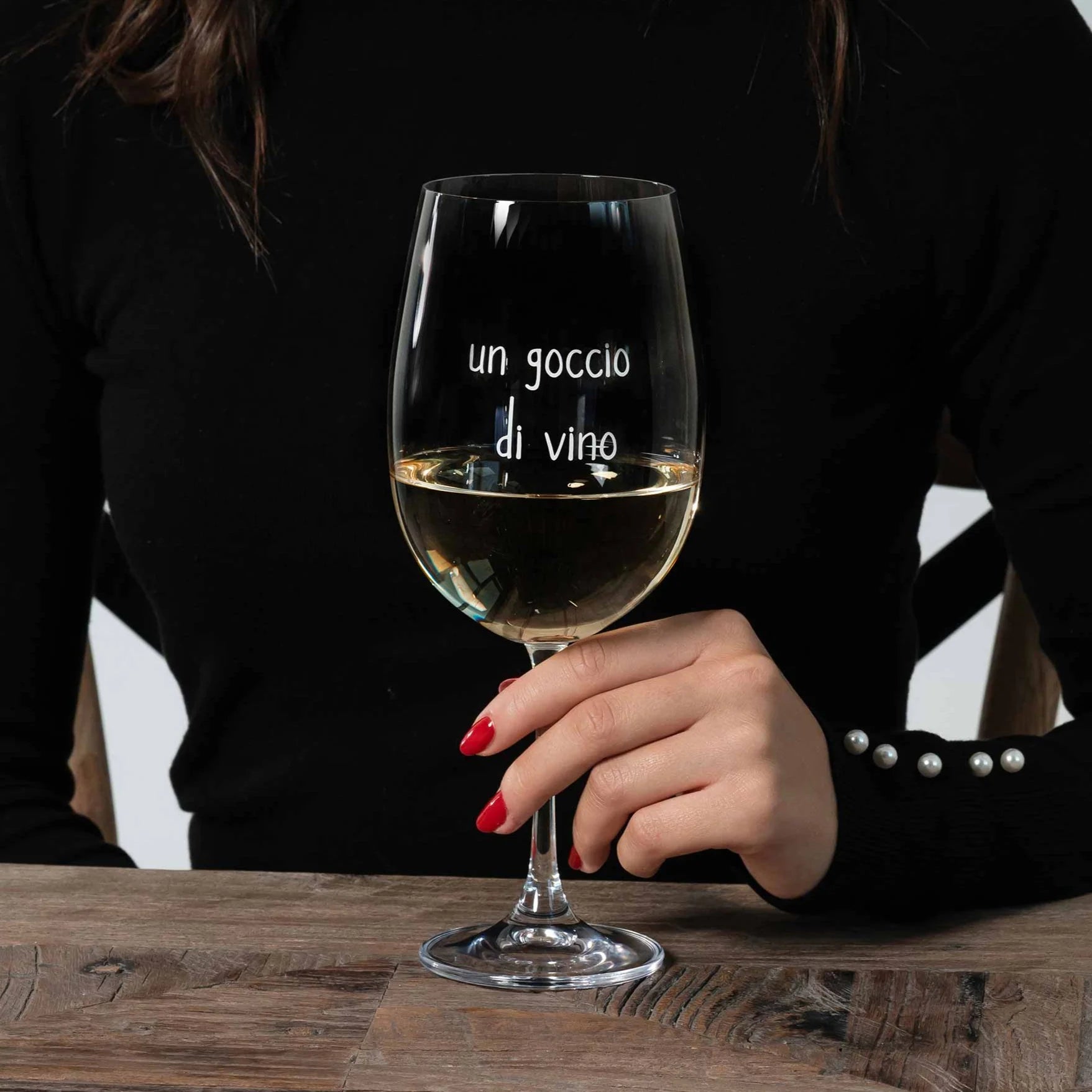 Simple Day - Set 2 calici vino " Un goccio di vino " - 64cl