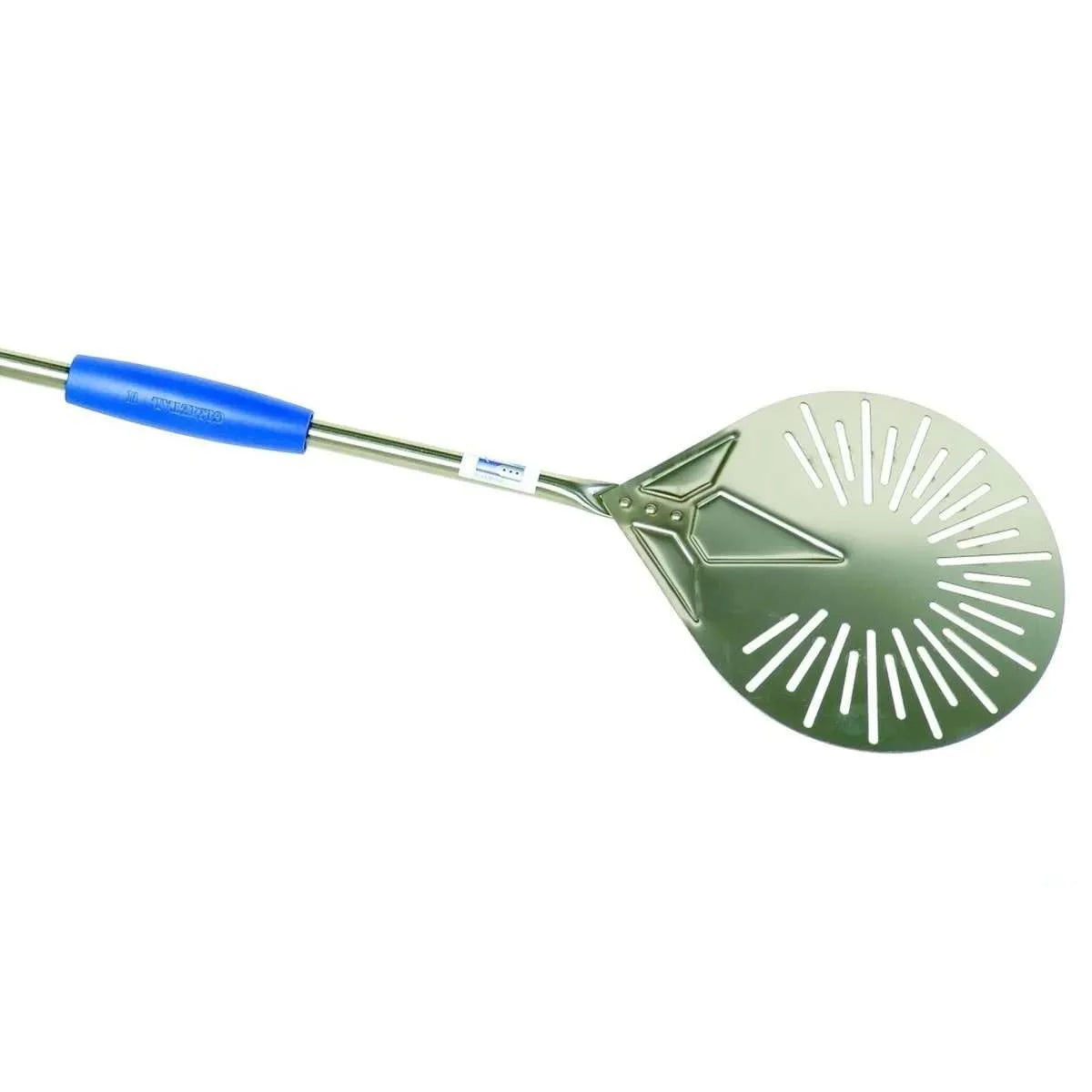 AZZURRA - PALETTINO PIZZA INOX FORATO CM 20 MANICO CM 150 I-20F