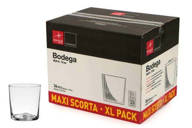 Bormioli Rocco Bodega - Confezione 36 Bicchiere Medium Cl 35,5 - 50802