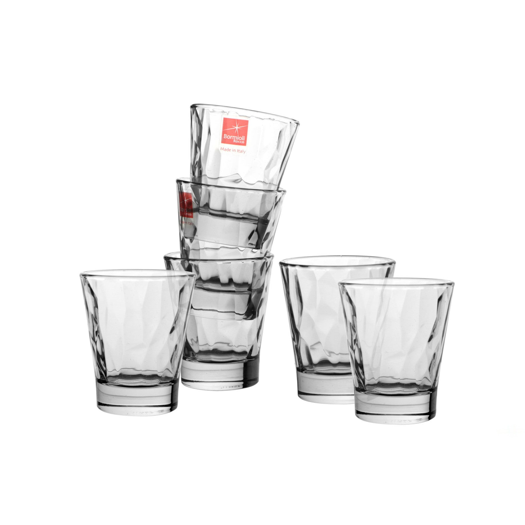 Bormioli Rocco Diamond Trasparente-Confezione 6 Bicchieri Caffeino Cl.8 - 4909