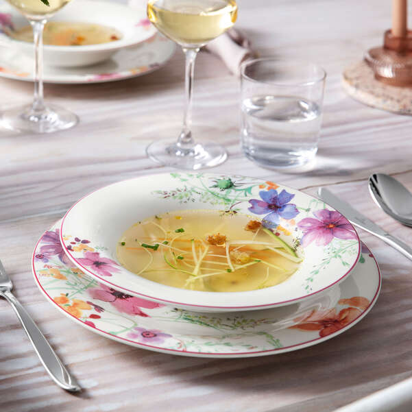 Mariefleur Piatto fondo multicolore, Ø23,1 cm, Premium Porcelain