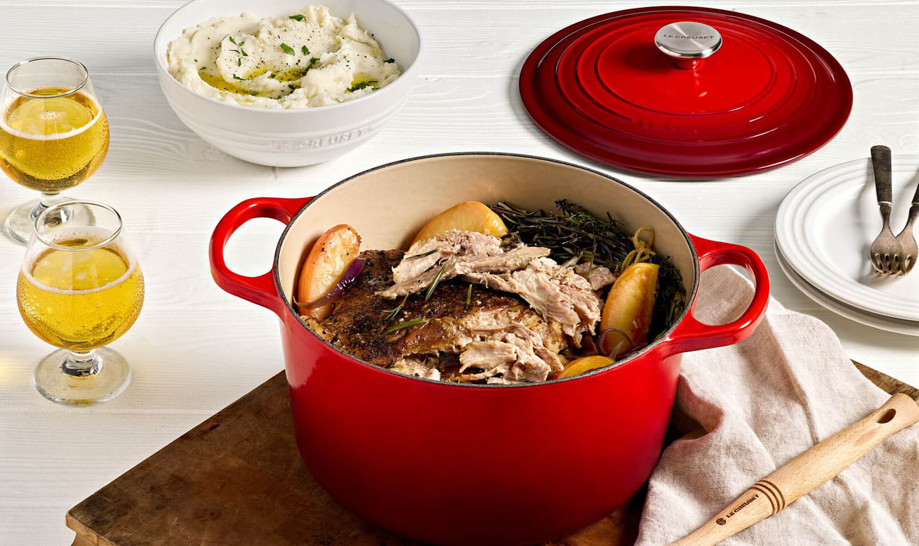 Cocotte profonda rotonda Evolution in ghisa vetrificata - 26 cm, 6.3L Ciliegia