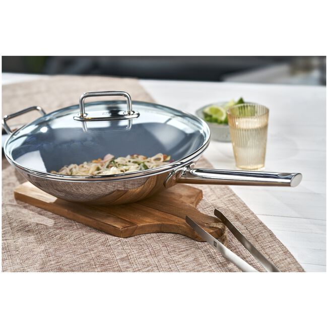 Wok - 32 cm, 18/10 acciaio inossidabile, Ceraforce Ultra