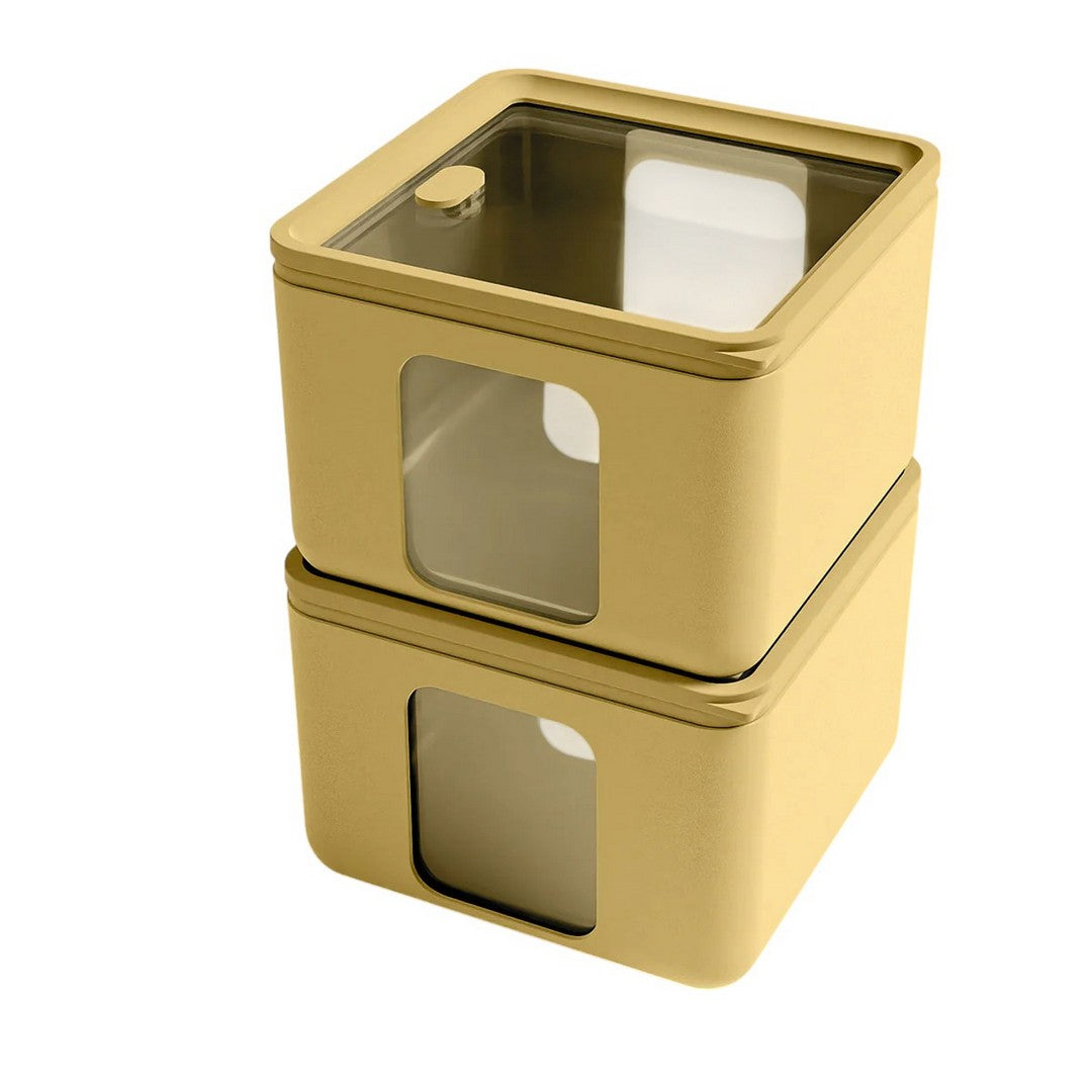 Blim PLUS Peek Box Contenitore Quadro 2 Pezzi 10x13cm Citrus Giallo