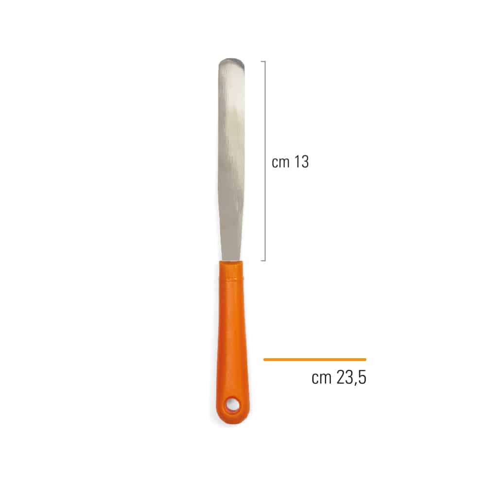 SPATOLA DRITTA DECORA 23,5 CM - LAMA 13 CM