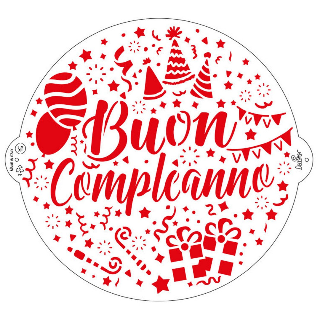 Decora Stencil buon compleanno